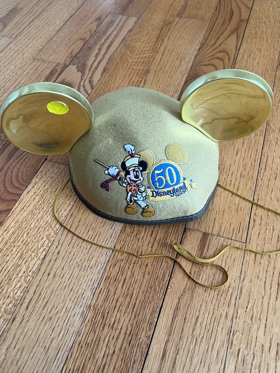 Disney Other - Disneyland Resort 50th Anniversary Gold Metallic Mickey Mouse Ear Hat Infant